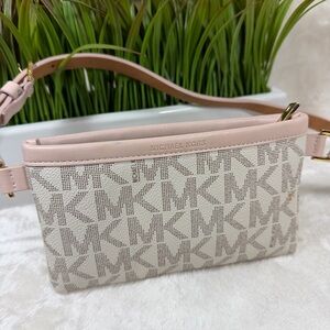 Michael Kors Blush Pink and Beige Crossbody Bag